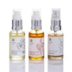 Zestaw 3 olei do pielęgnacji ciała, twarzy i włosów.